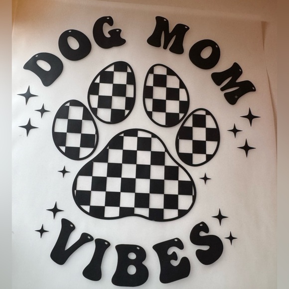 Blue Floral 'Dog Mom' Tee shirt designs - Picture 4 of 7